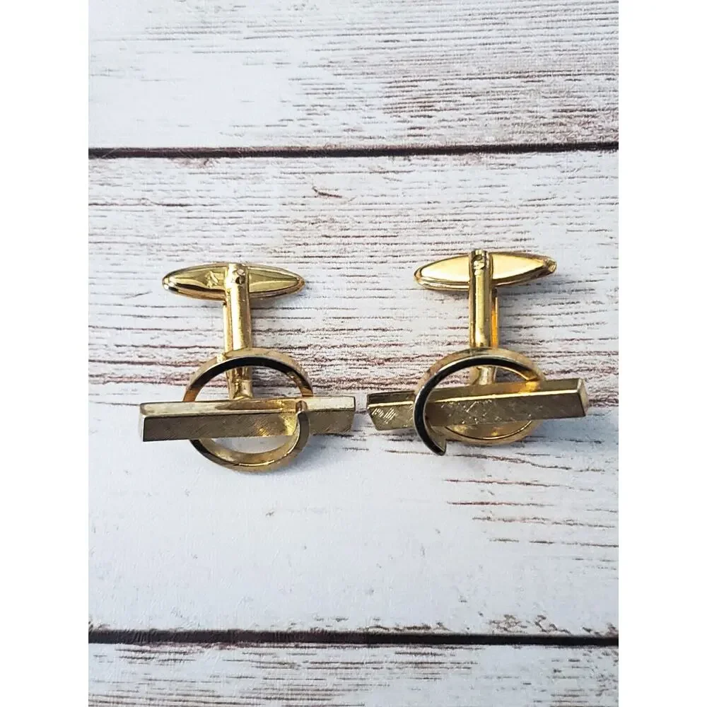 Vintage Cufflinks - Gold Tone Fancy